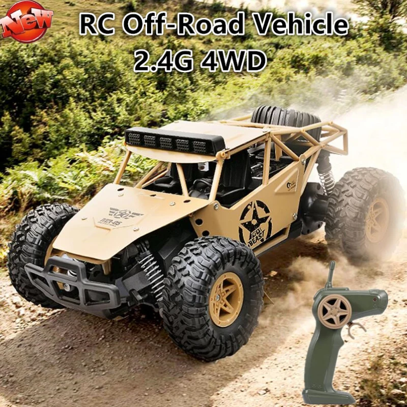 1:16 4WD RC Off-Road טיפוס המכונית 2.4 G רב-השטח נהיגה גוף סגסוגת אנטי-התנגשות במהירות גבוהה שליטה מרחוק מכוניות צעצועים לילדים