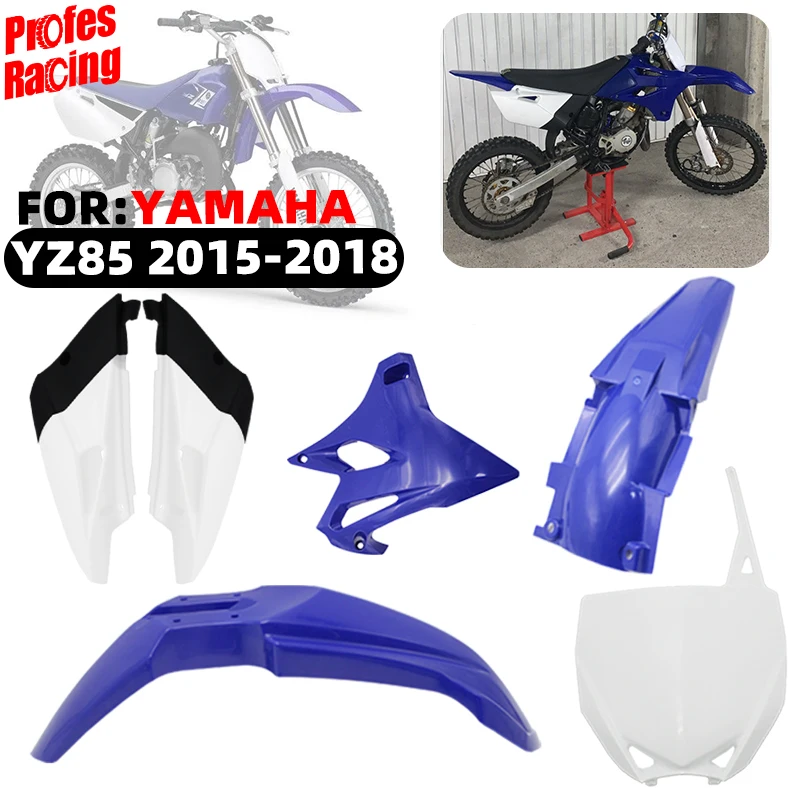 אופנוע פלסטיק Fairing הפגושים צלחת מספר תכריכים בצד לוחות הערכה על Yamaha YZ85 YZ 85 2015 2016 2017 2018 15 16 17 18