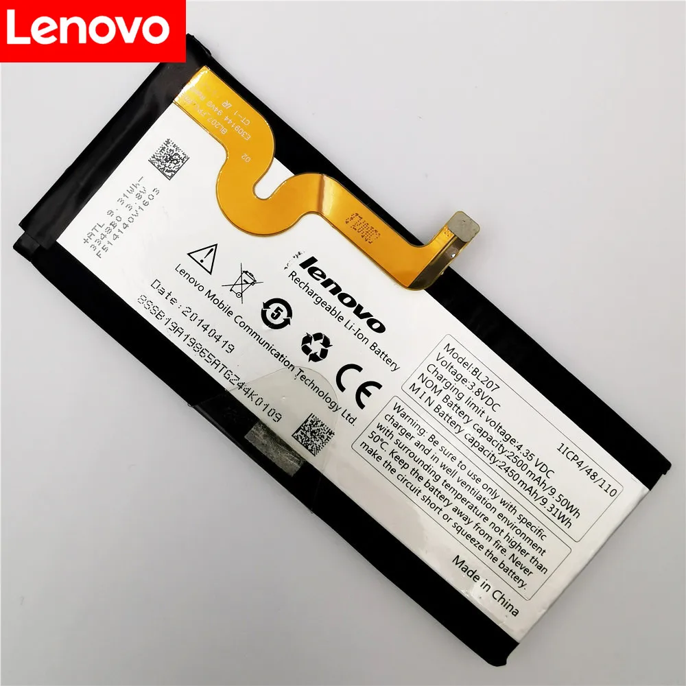 BL207 2500mAh סוללה תחליף Lenovo K900 טלפון סלולרי lenovo k900 סוללה +מספר מעקב