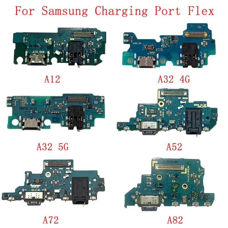 USB המקורי נמל הטעינה מחבר לוח חלקים להגמיש כבלים עבור Samsung A02 A12 A32 A326 A52 A72 A82 חלקי חילוף
